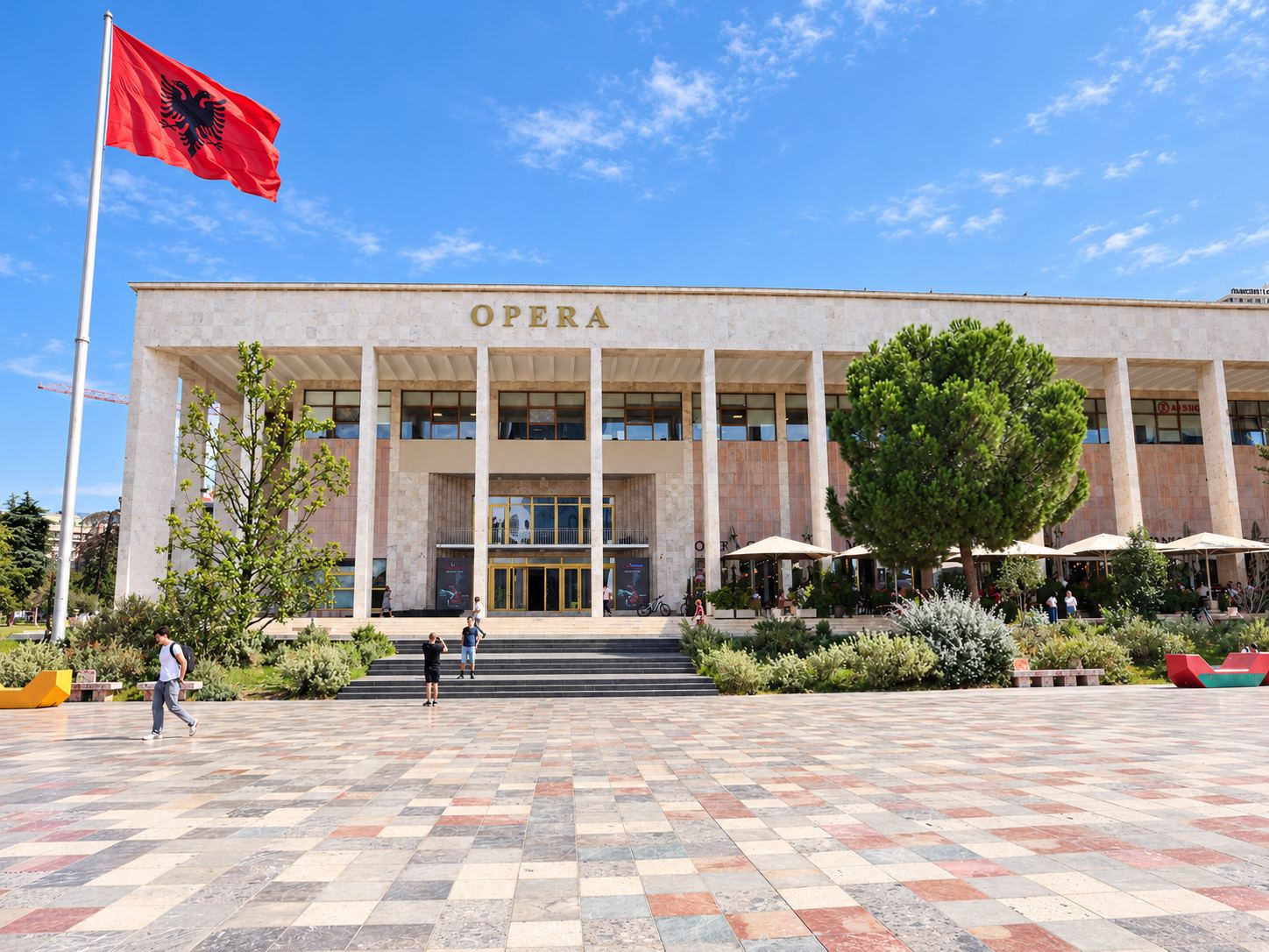 Opera House Tirana, the National Theater of Opera and Ballet in the Palace of Culture on Skanderbeg Square